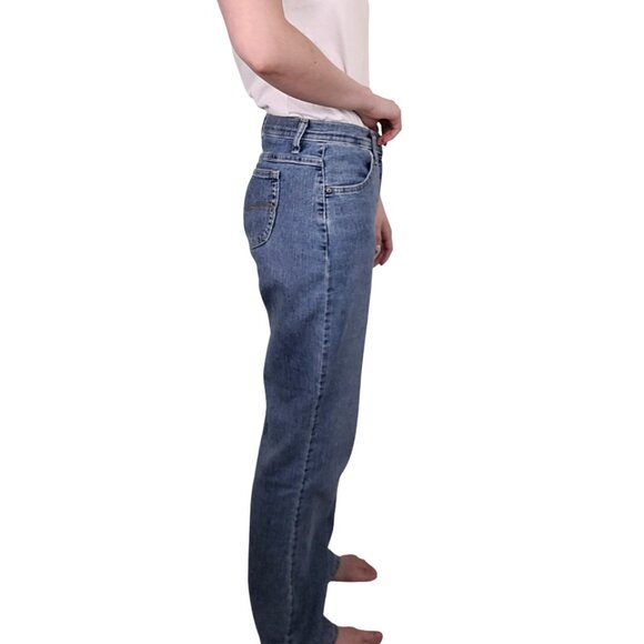 Vintage LEE RIDERS Blue Denim Jeans Straight Leg Relaxed Fit size 6/30in waist - Picture 6 of 10